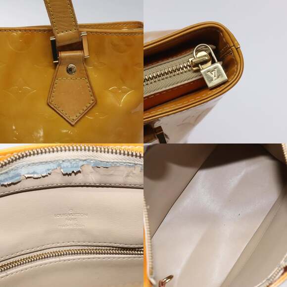 LOUIS VUITTON Monogram Vernis Houston Hand Bag Beige M91004 - Picture 11 of 13